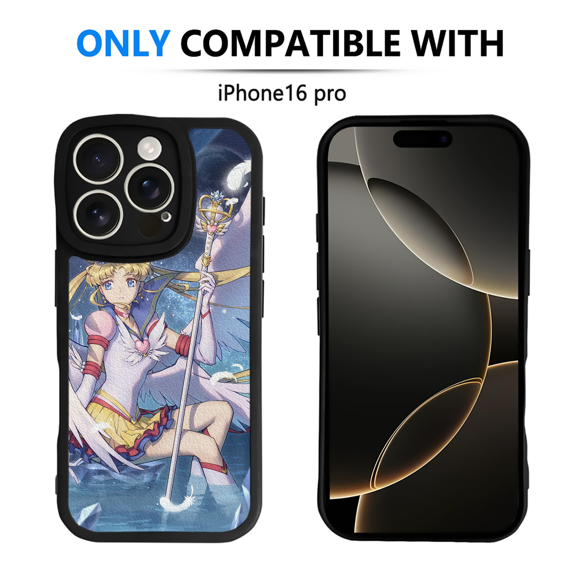 （画像用） 美少女戦士セーラームーン Sailor Moon 【iPhone 16シリーズ対応】シリコンスマホケース（レザー調） 材質：シリコン